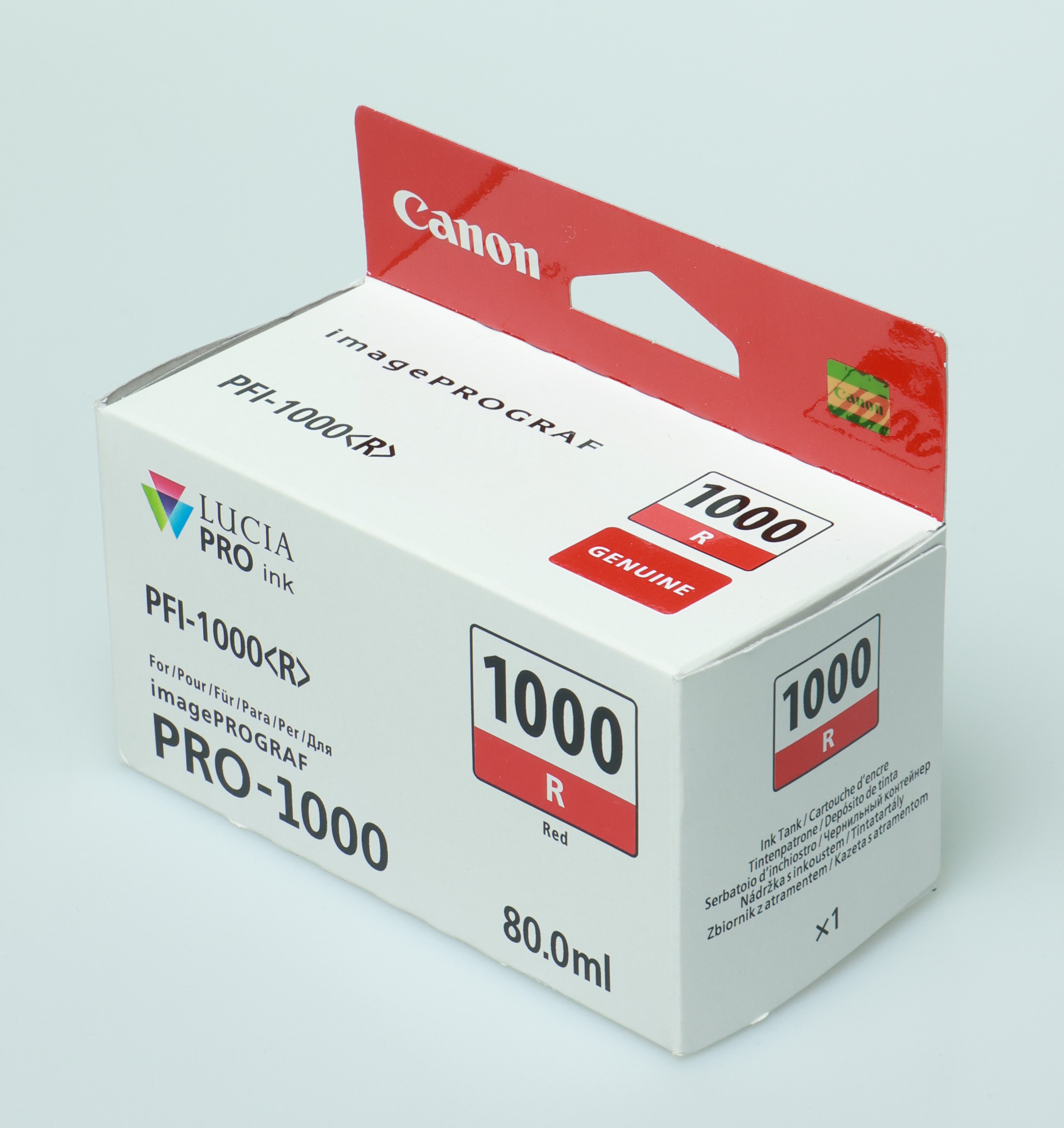 R Red, Canon professionel blæk til PRO 1000, 80 ml  